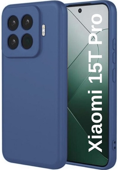 Xiaomi 15t Pro Uyumlu Silikon Kılıf - Kamera Korumalı Esnek Pastel Renk Kapak - Lacivert Lacivert
