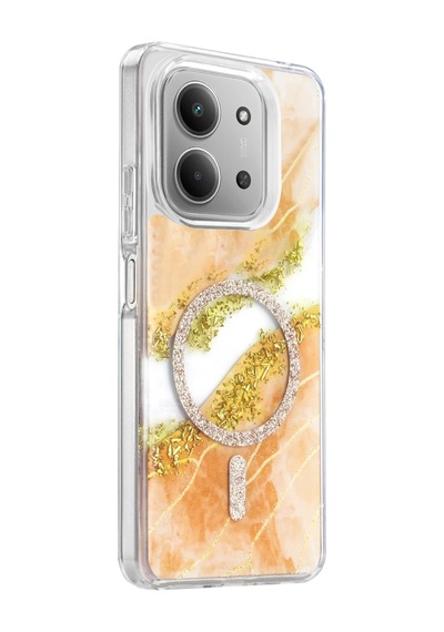Onegif Xiaomi Redmi 15c 4g Lotus Simli Magsafe Kapak - Turuncu
