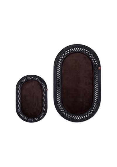 Banyo Paspası Takımı 60x100+40x60 Cm İç Trikot Acı Kahve & Siyah