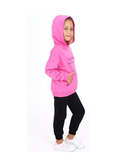 Toontoy Kids Toontoy Kız Çocuk Kapüşonlu Kanguru Cepli Baskılı Eşofman Takım Açık Fuşya Toontoy Kids Toontoy Kız Çocuk Kapüşonlu Kanguru Cepli Baskılı Eşofman Takım Açık Fuşya