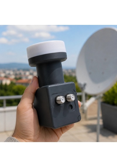 Twin Lnb 0.1 Db Ku Band Çift Çıkışlı 4k Ultra Hd Uyumlu Uydu Anten Lnb