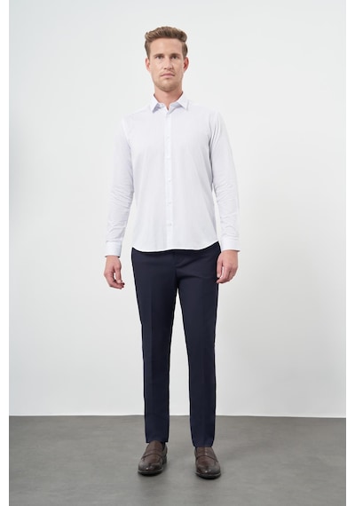 İmza Beyaz Uzun Kol Çizgili Desen Gabardin Sert Yaka Cepsiz Pamuklu Classic Slim Fit Gömlek 1004245205 Beyaz İmza Beyaz Uzun Kol Çizgili Desen Gabardin Sert Yaka Cepsiz Pamuklu Classic Slim Fit Gömlek 1004245205 Beyaz