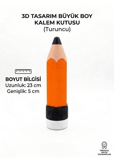 Kalem Şeklinde Kalemlik Turuncu