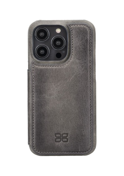 Bouletta Apple Uyumlu iPhone 14 Pro Max Deri Kılıf UBW TN18EF