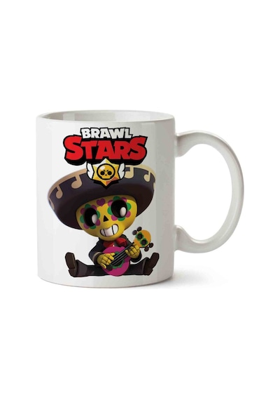 Brawl Stars Poco Logolu İki Tarafı Baskılı Kupa Bardak.jpg Çok Renkli
