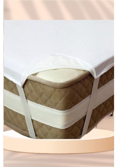 Mycey Çift Kişilik Sıvı Geçirmez Alez 200x220 Cm Micro Kumaş Köşelerinden Lastikli Beyaz