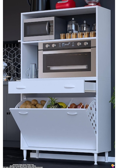 Vela 100 Cm Fırın Dolabı Açık 2 Raf 3 Göz Sepetli Çok Amaçlı Mutfak Kiler Banyo Dolabı 100x163x32cm Beyaz Vela 100 Cm Fırın Dolabı Açık 2 Raf 3 Göz Sepetli Çok Amaçlı Mutfak Kiler Banyo Dolabı 100x163x32cm Beyaz