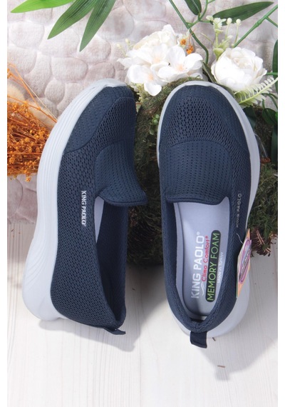 Fort King Karen Rahat Hafif Memory Foam Taban Sneaker Kadın Ayakkabı Lacivert