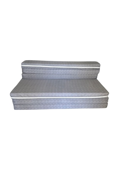 Çift Kişilik Katlanır Koltuk Katlanır Yatak Kanepe Yer Yatağı Çift Kişilik Gri-120x195x8 Cm