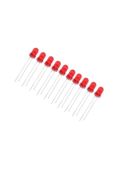 Sanec 5 Mm Kırmızı Led Paketi - 10 Adet 10c