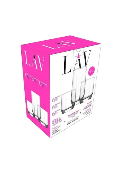 Lav Diamond FMA05058 18 Parça Meşrubat Bardağı Seti