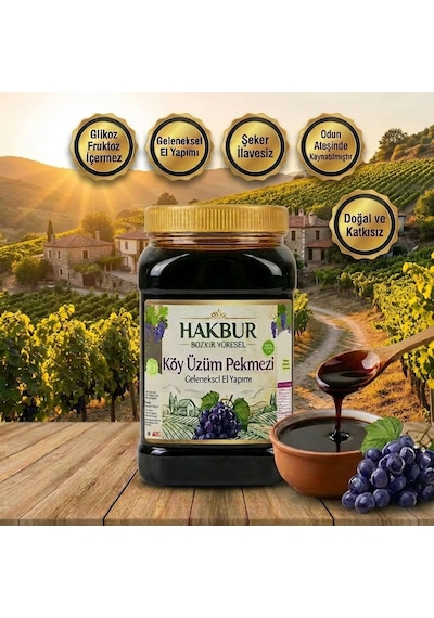 Bozkır Tahin Merkezi Doğal Katkısız Üzüm Köy Pekmezi 950 G