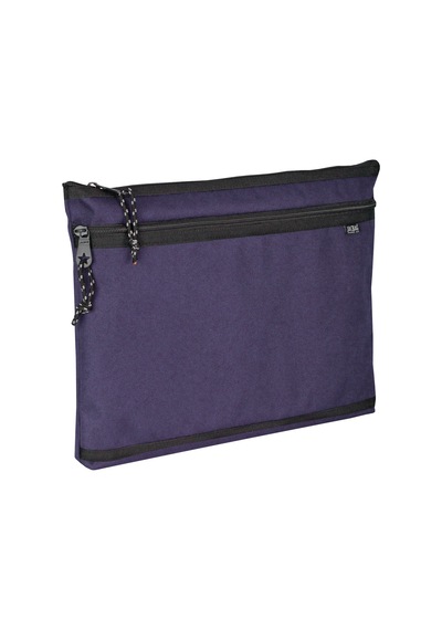 Jacbag Dual Zip Folder -iki Bölmeli Dosya Çanta A4 Dual Zip Folder-mor Tek Renk