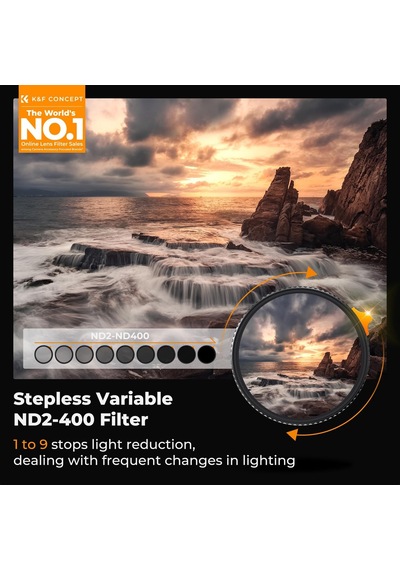 82mm Atıcı Değişken Nd Filtre Nd2-nd400 1-9 Durak 28 Çok Katmanlı Kaplamalar İthal Agc Cam Ayarlanabilir Nötr Yoğunluk Filtresi Kamera Lens Nano-x Serisi