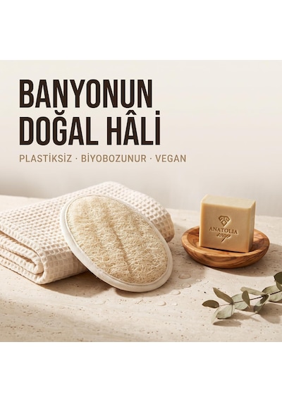 Yüz Vücud Kabak Lifi Doğal Lifler Peeling Temizleyici Arındırıcı. 3 Adet