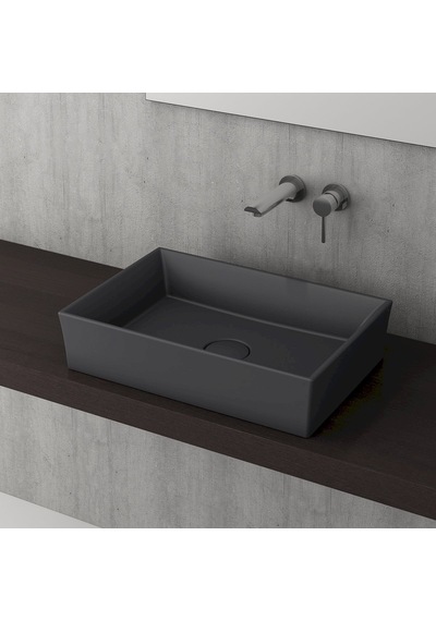 Bocchi Vessel Tezgah Üstü Lavabo 56X38 CM Antrasit 1172-020-0125