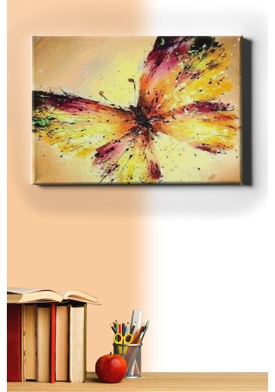 Webstyle Sayılarla Boyama Seti Kasnaklı Sarı Kelebek 50 X 65 Cm