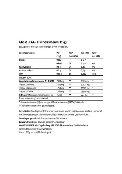 Ghost Amino Bcaa 315 Gram