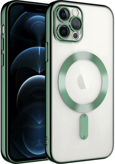 Apple Uyumlu iPhone 14 Pro Max Uyumlu Kılıf Kross Magneticsafe Kapak - Koyu Yeşil