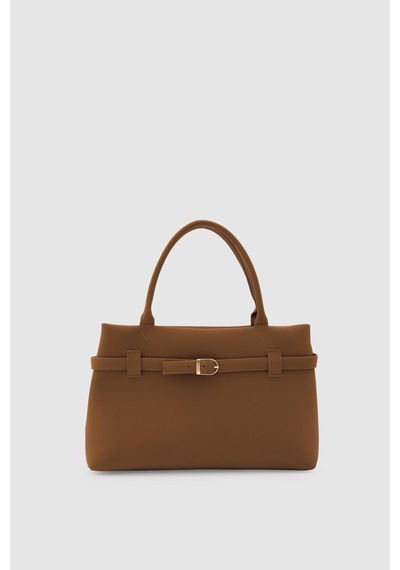 Shule Bags Mussel Süet Omuz Çantası Taba Taba