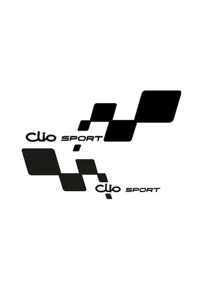 Clio Sport Sağ Sol Set Oto, Araba Sticker