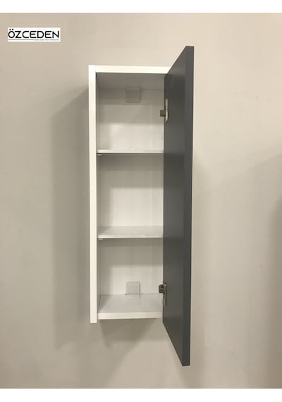 Çok Amaçlı Banyo Mutfak Dolabı 70Cm Mdf Kapak Antrasit Gri Mat Beyaz