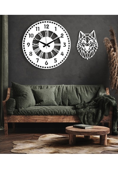 50X50 Dekoratif Beyaz Duvar Saati + Tablo 35 Cm Hediye Beyaz 50X50 Dekoratif Beyaz Duvar Saati + Tablo 35 Cm Hediye Beyaz
