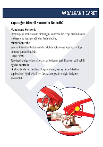 6 Kg Köpüklü Yangın Tüpü +levha +askı