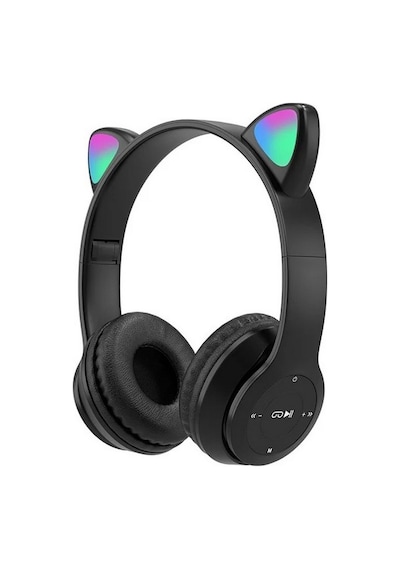Tt SW88 Ledli Rgb Kedi Kulağı Aydınlatmalı Bluetooth Mikrofonlu Kulaklık