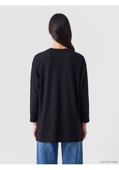 LC Waikiki Lc Waıkıkı Siyah Soft Touch Kadın Sweatshirt Tunik