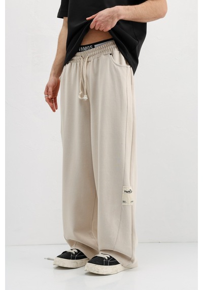Vamos Baggy Fit Eşofman Alt V80-43 Taş