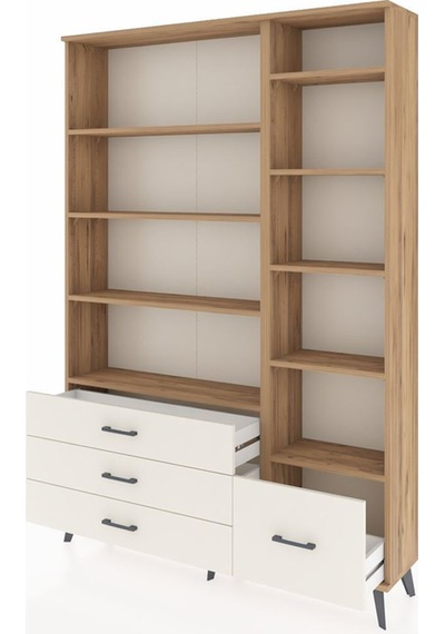 Arges Dolap 9 Raflı 4 Çekmeceli 132x30x195 Çam-çam/aytaşı Atlas Çam/aytası Arges Dolap 9 Raflı 4 Çekmeceli 132x30x195 Çam-çam/aytaşı Atlas Çam/aytası