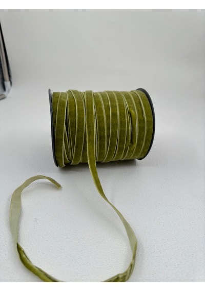 Paşateks- 1 Cm Düz Kadife-5 Metre -h.yeşil