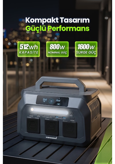 Goboenergy P800 512wh Lifepo4 800w Max. Taşınabilir Güç İstasyonu,güç Kaynağı