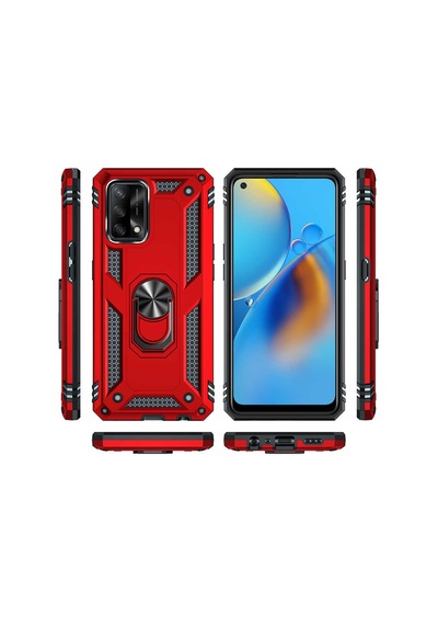 Oppo A74 4g Kılıf Zore Vega Kapak Kırmızı