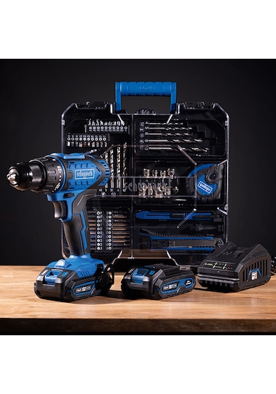 Scheppach C-DTB74/1-X 20V 2x2AH Çift Akülü Vidalama + 74 Parça Aksesuar Seti - 5910904400