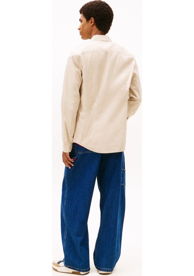Tommy Hilfiger Tjm Original Stretch Bej Erkek Gömlek-15650
