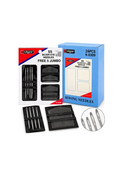 Yorgan İğne 55pcs Free 5 Jumbo İğne Seti 5 Yorgan + 50 Dikiş İğnesi Seti 5673