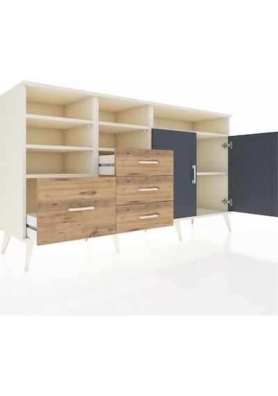 Hyperion Konsol 7 Raflı 4 Çekmeceli 2 Kapaklı 176x44x99 Aytaşı-an Aytaşı-antrasit/çam Hyperion Konsol 7 Raflı 4 Çekmeceli 2 Kapaklı 176x44x99 Aytaşı-an Aytaşı-antrasit/çam