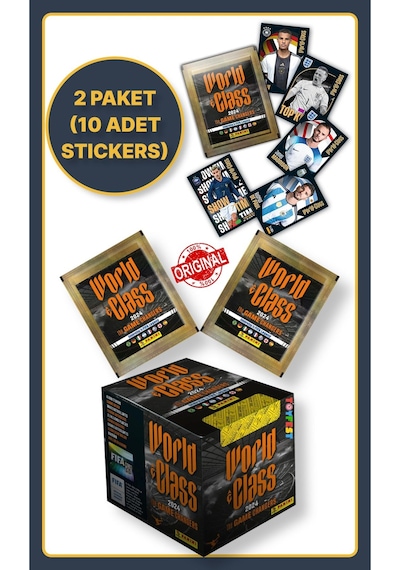 Panini Fifa World Class Koleksiyon Futbolcu 2024 Sticker Çıkartmaları + 2 Paket 10 Adet Sticker