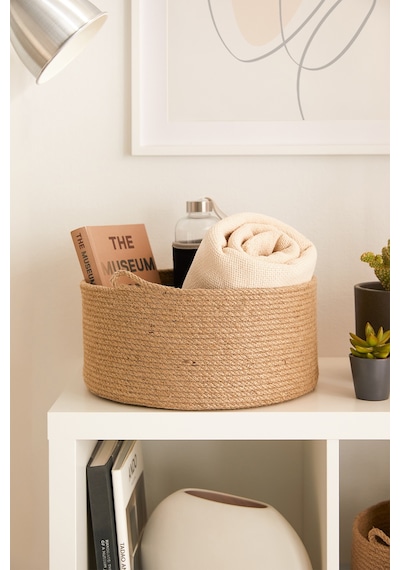 Ocean Home Textile Jüt Halat Sepet 35 x 15 cm