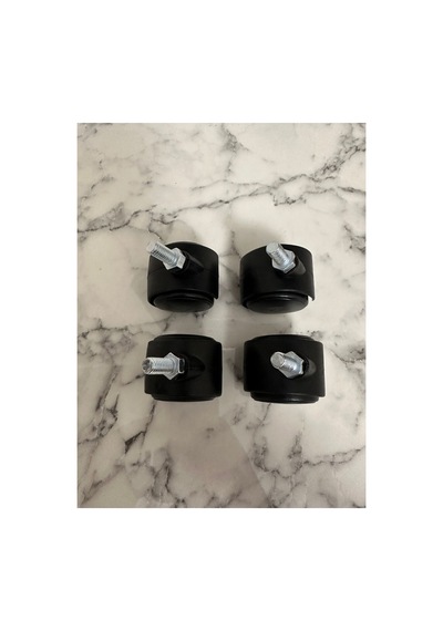 4 Adet 4x4cm Tekerlek M8 Somunlu