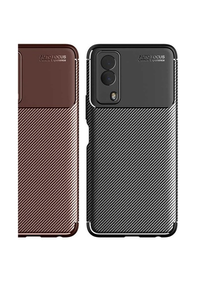 Smcase Vivo Y53s 4g Kılıf Kamera Korumalı Negro Karbon Silikon Siyah