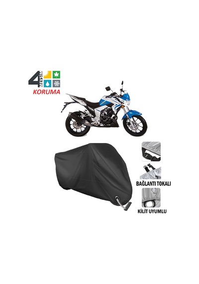 Falcon Sharp 170 Motosiklet Brandası ( Kilit Uyumlu - Siyah