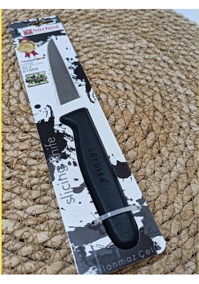 Sürmene 61004 Mutfak Bıçağı 9,50 Cm Siyah Çok Renkli