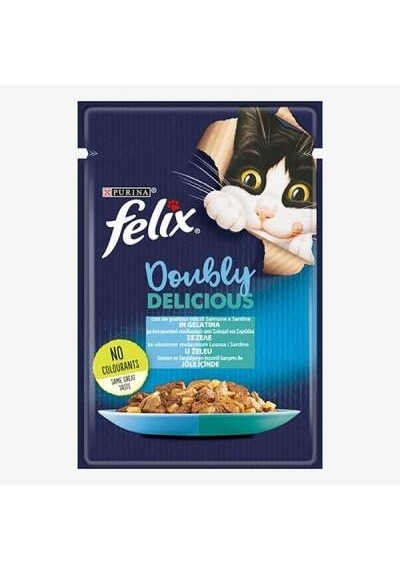 Pouch Çifte Lezzet Somonlu Ve Sardalyalı Yetişkin Kedi Konservesi 85 Gr