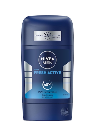 Men Erkek Stick Deodorant Fresh Active 50 Ml, Ter Ve Ter Kokusuna Karşı 48 Saat Deodorant Koruması, Okyanus Özleri,a