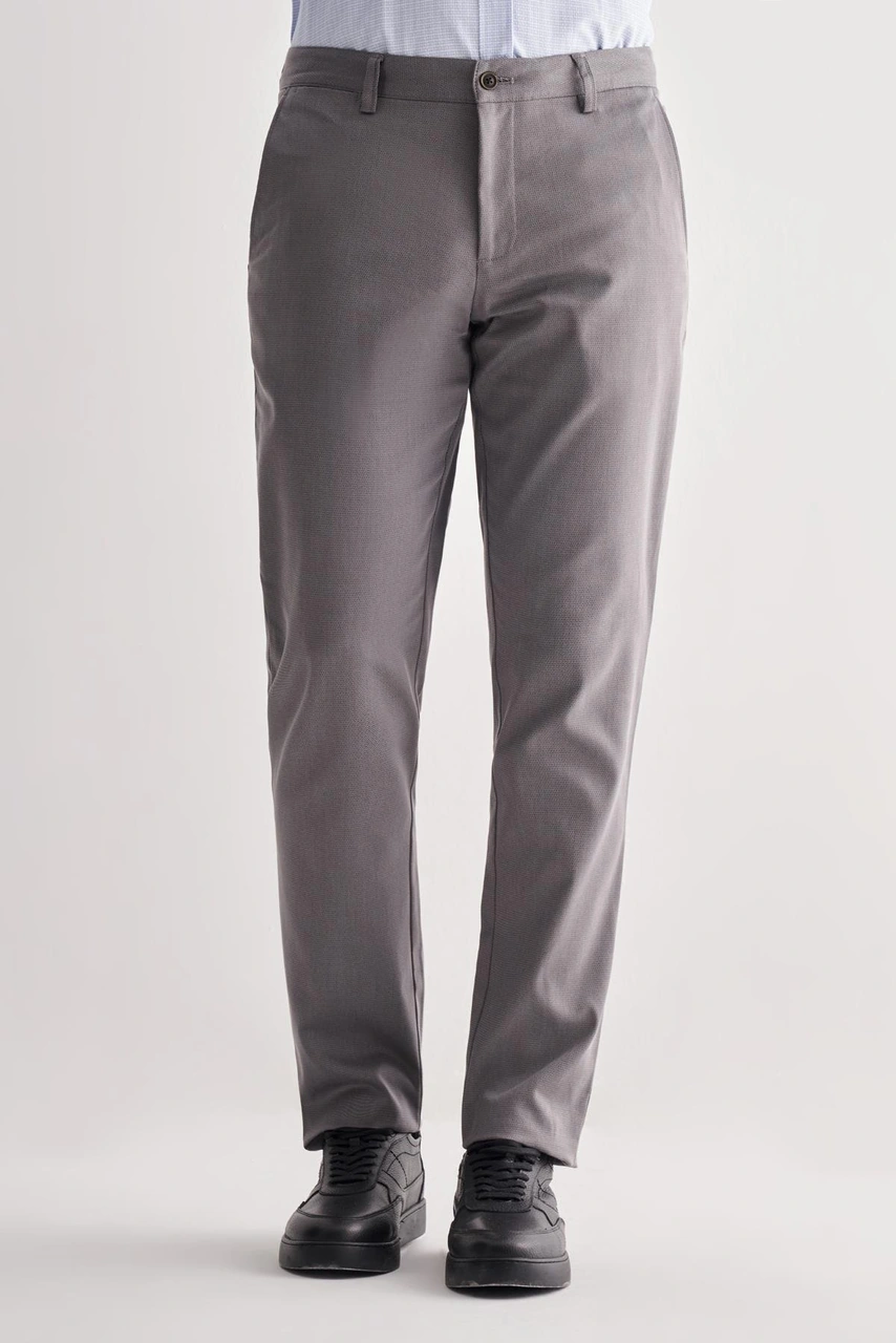 İmza Füme Yan Cep Düz Paça Pamuklu Comfort Fit Chino Casual Pantolon 1003255166 Füme