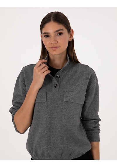 Pierre Cardin Kadın Gri Sweatshirt 50309089-vr024 Gri