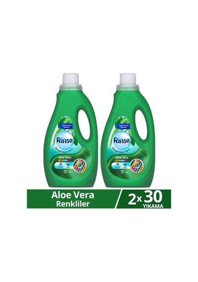 Rinso Sıvı Çamaşır Deterjanı Komple Bakım Serisi Aloe Vera Renkliler Için 1.5 L X2 Diğer